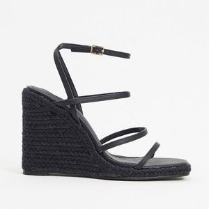 Black Wedge Sandal